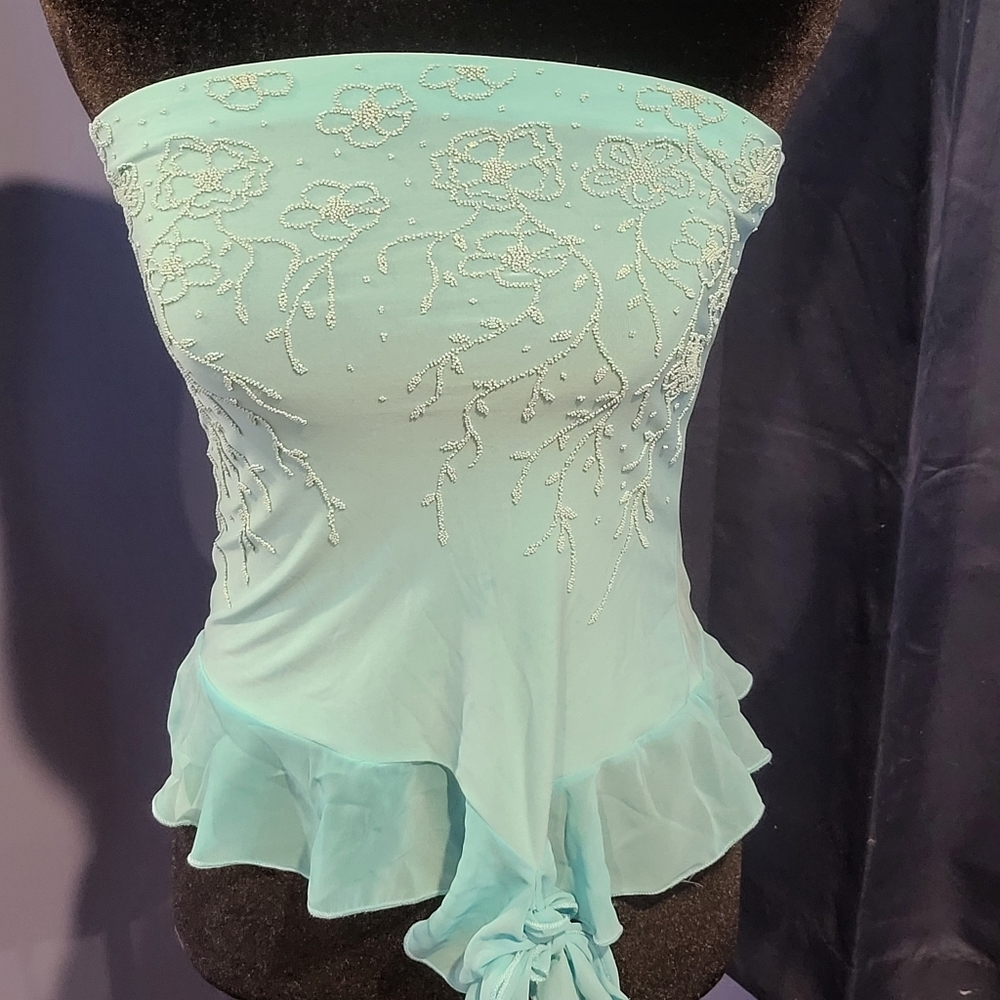 Bliss USA Sleeveless Blouse - Tealish light green Size S